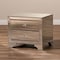 Baxton Studio Farrah Hollywood Regency Glamour Style Mirrored 2-Drawer Nightstand 136-7481 - alternate 3